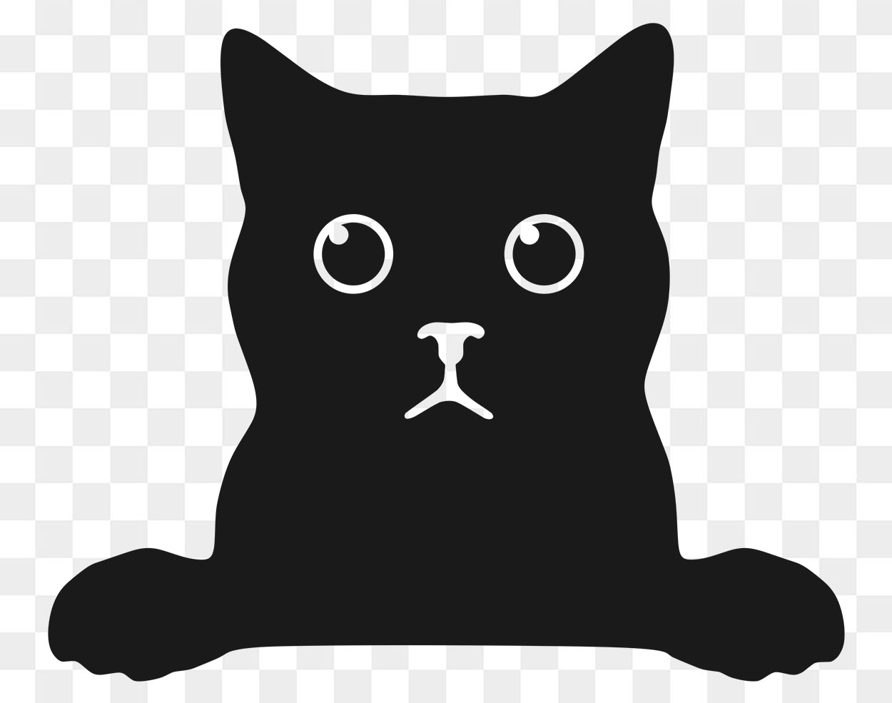 Cat Face Silhouette Svg