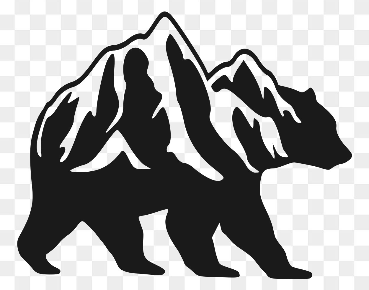 Mountain Bear Svg