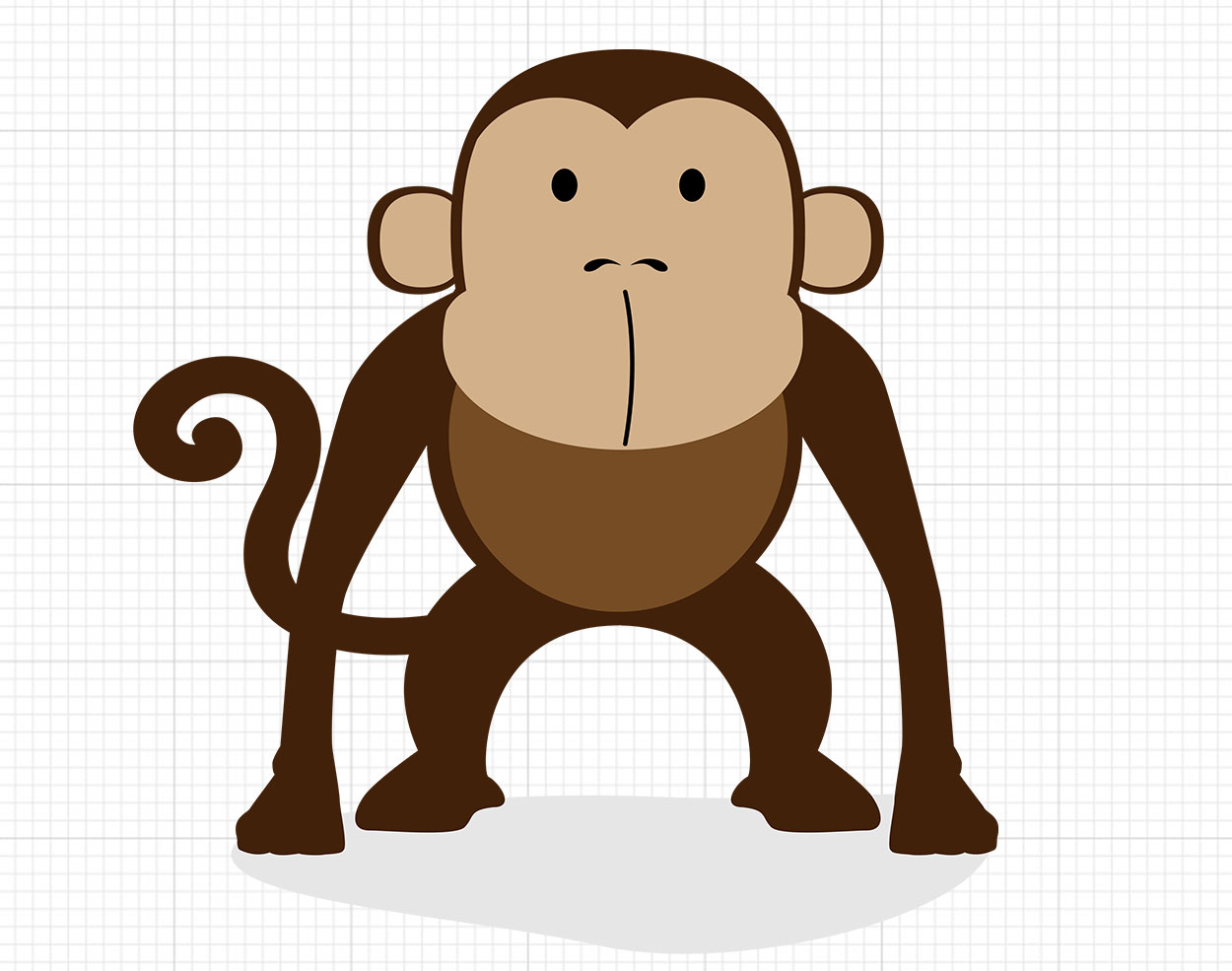 Brown Monkey Clipart Svg