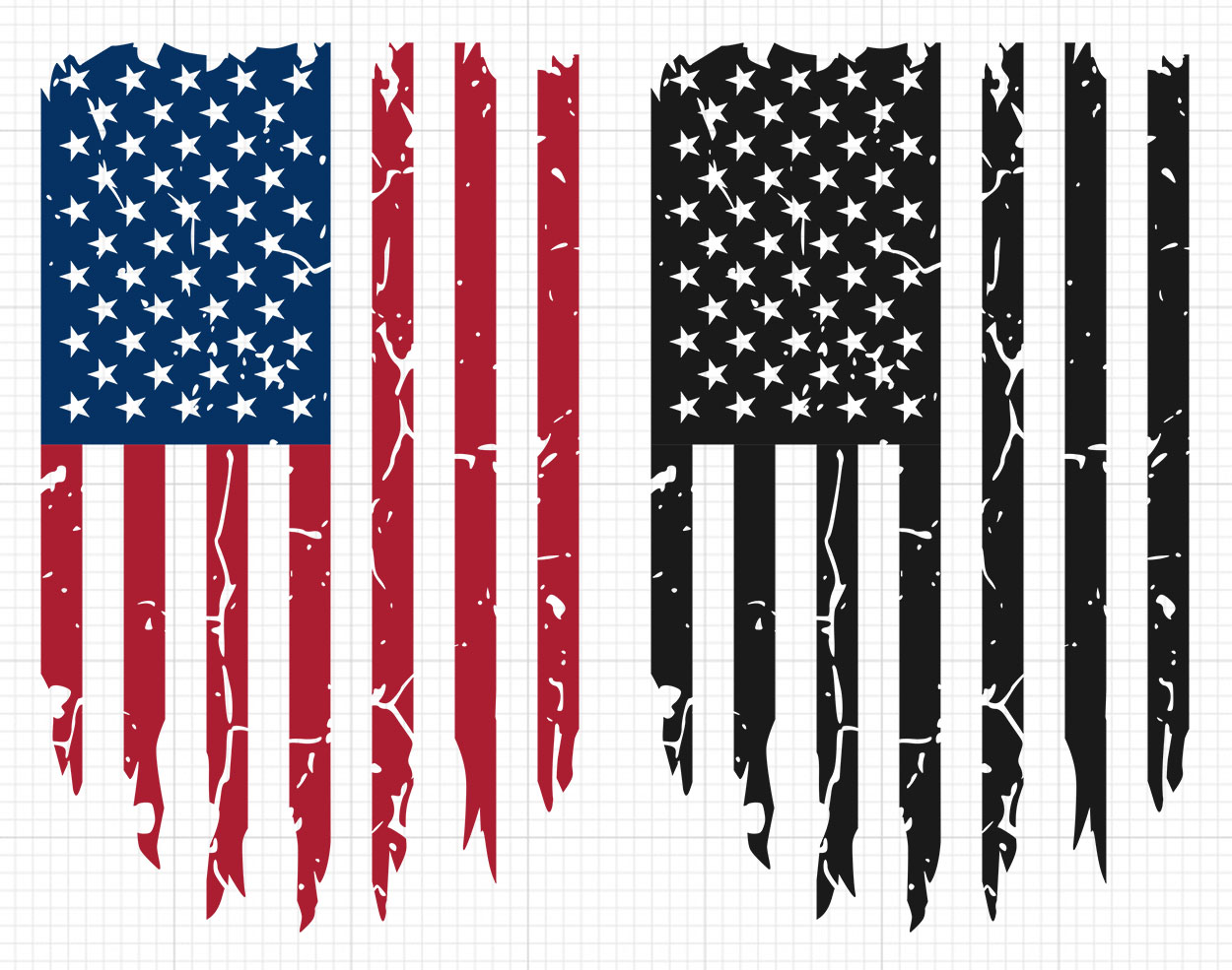 Distressed USA Flag Svg Patriotic Design - FreeSvgCut.org