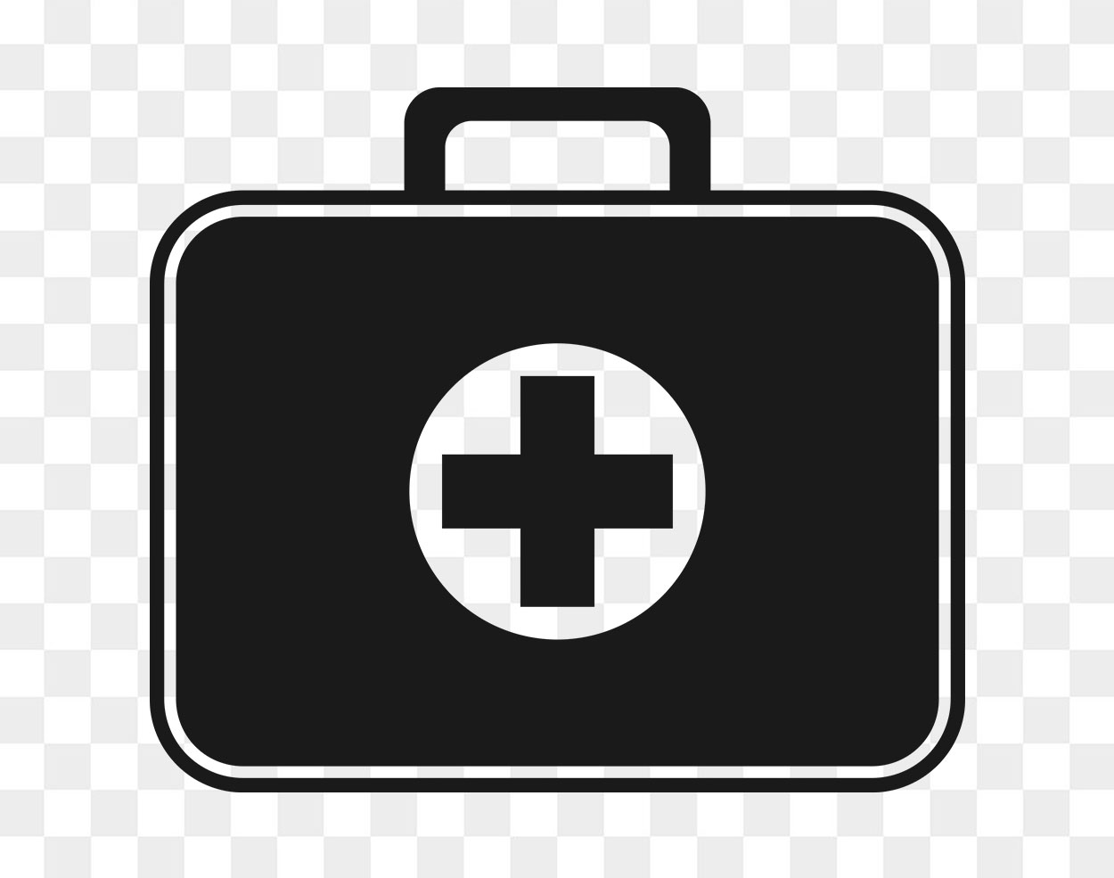 First Aid Kit Silhouette Vector Svg