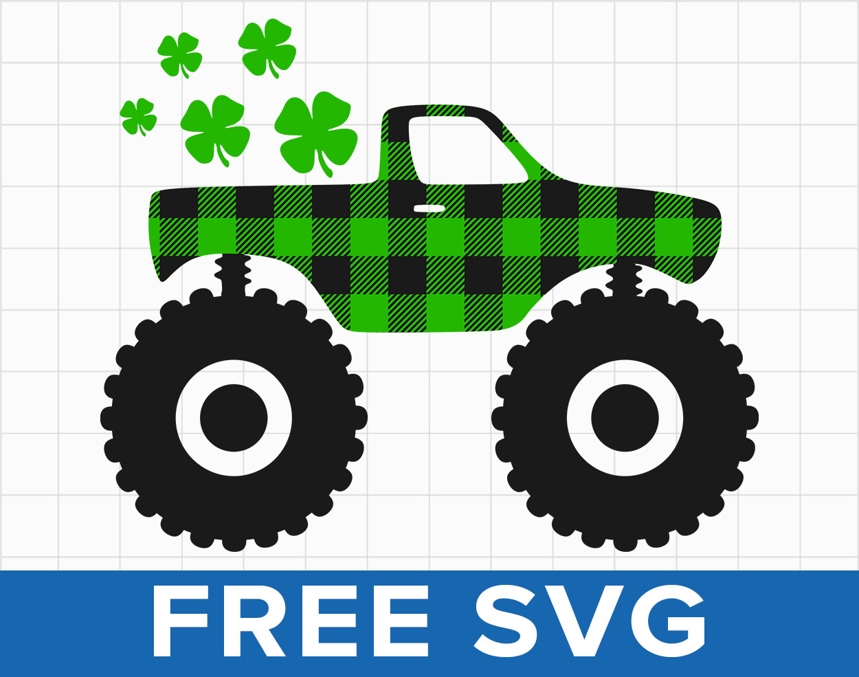 Free St Patricks Day Monster Truck Svg