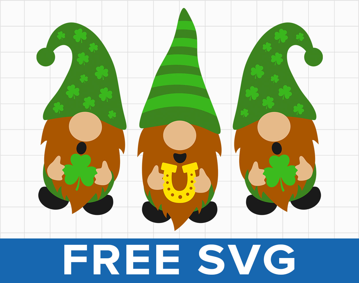 Free Three Gnomes St Patricks Day Svg