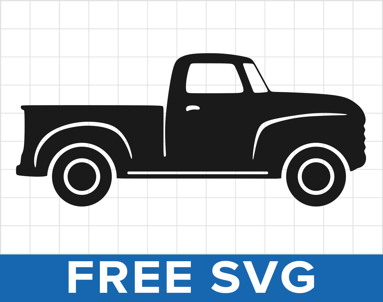 Free Vintage Pick Up Truck Svg Silhouette Cricut Cut Files