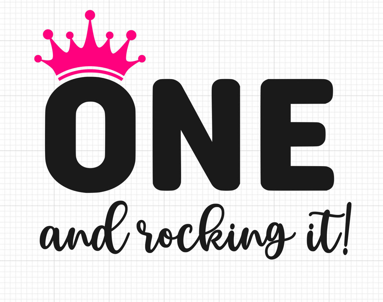 One And Rocking It First Birthday Svg