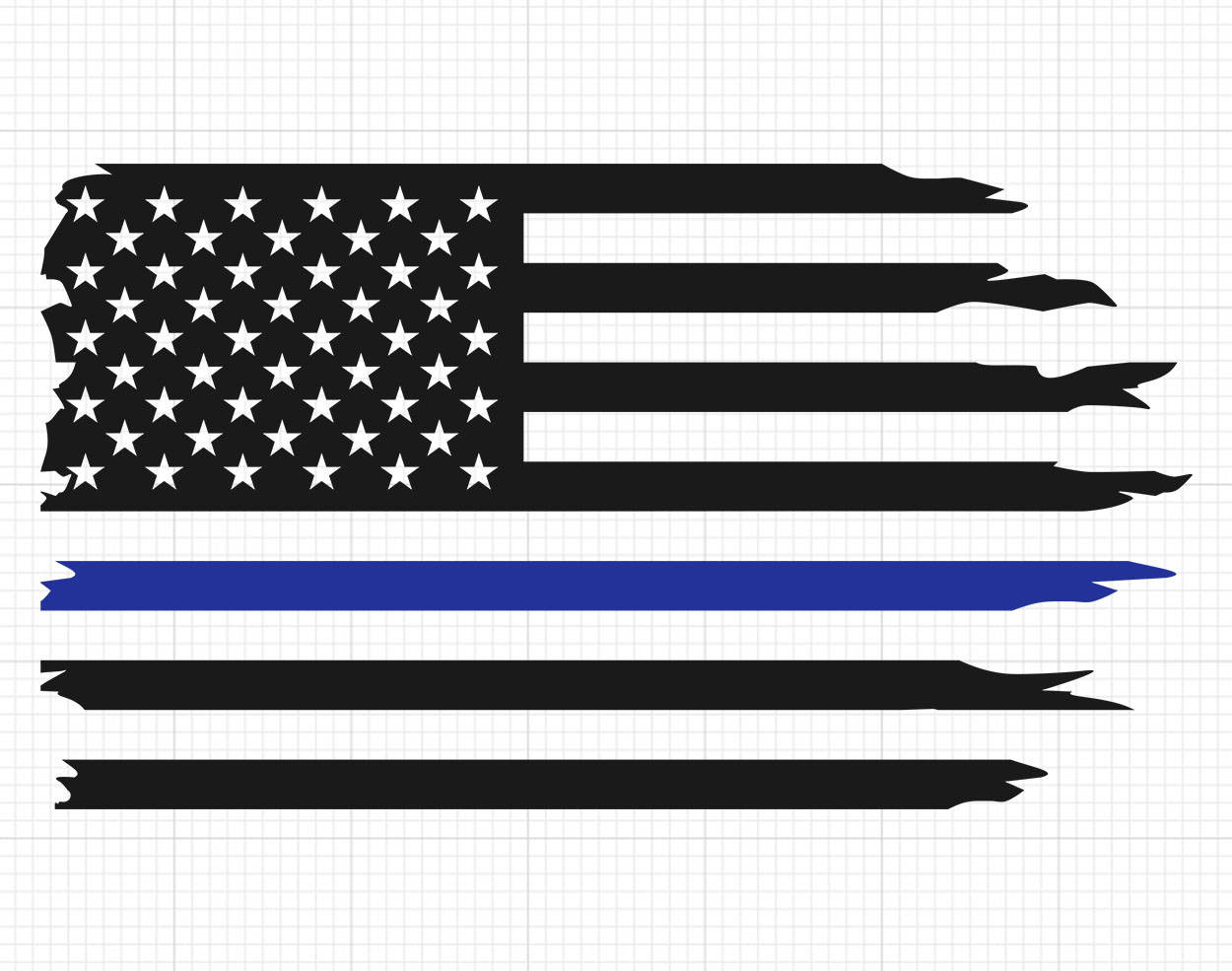 Police Distressed USA Flag Svg Patriotic Design - FreeSvgCut.org