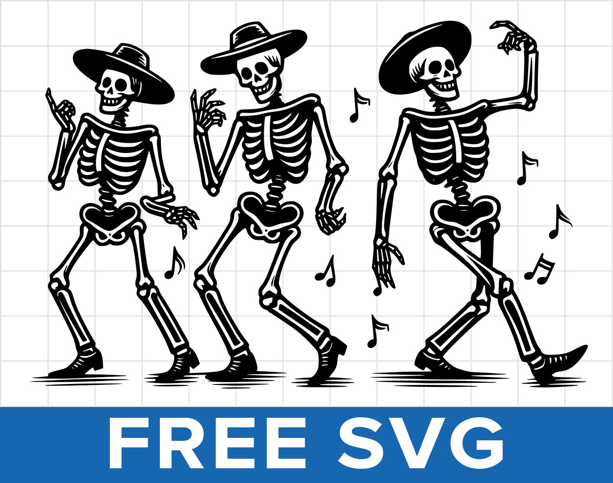Dancing Skeletons Svg