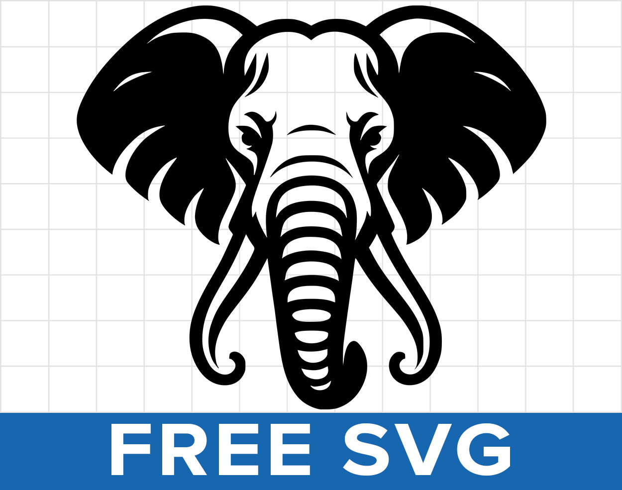 Elephant Face Svg