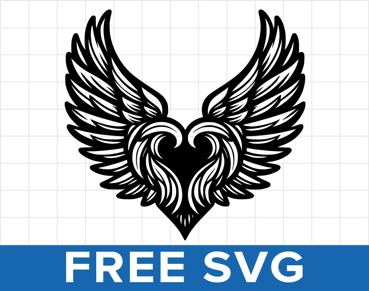 Free Angel Wings Heart Svg