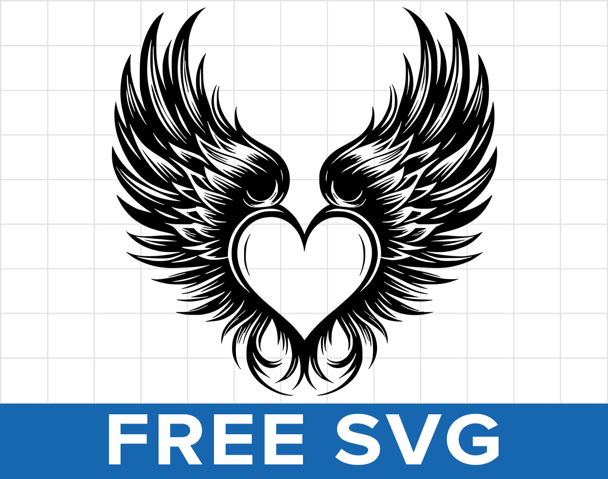 Free Angel Wings Heart Svg