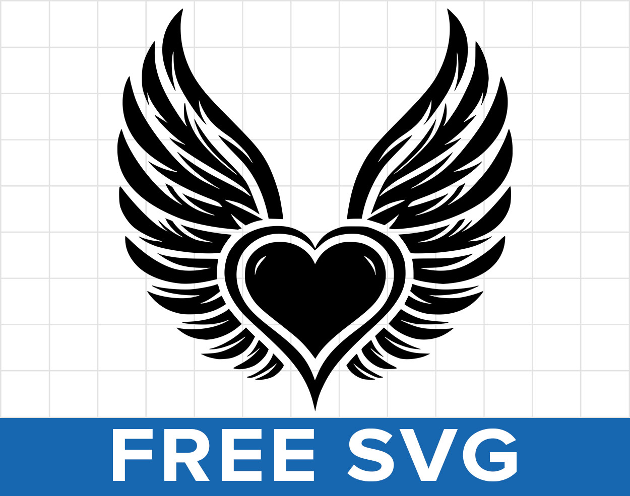 Free Angel Wings Heart Svg