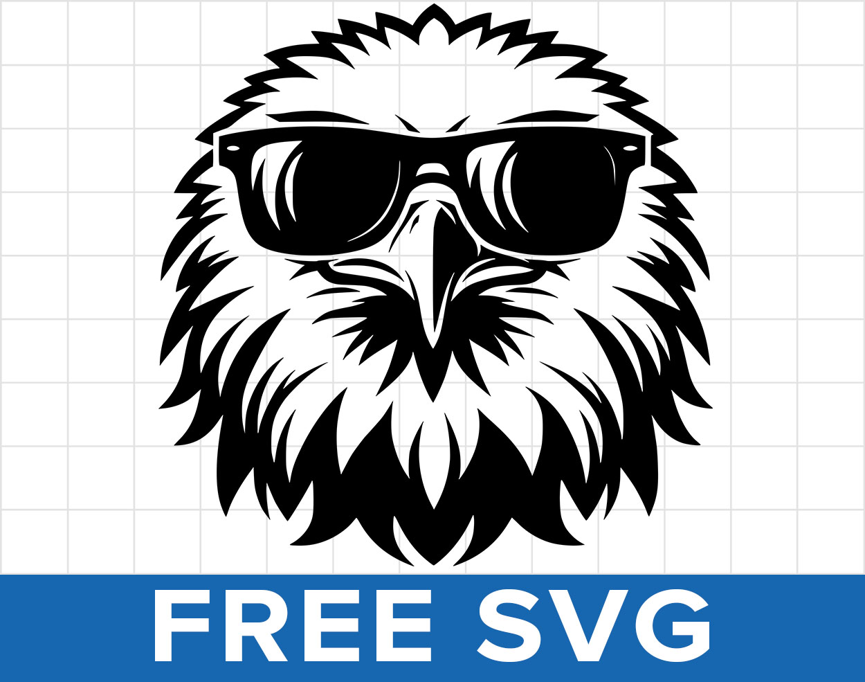 Free Bald Eagle Head With Sunglasses Svg
