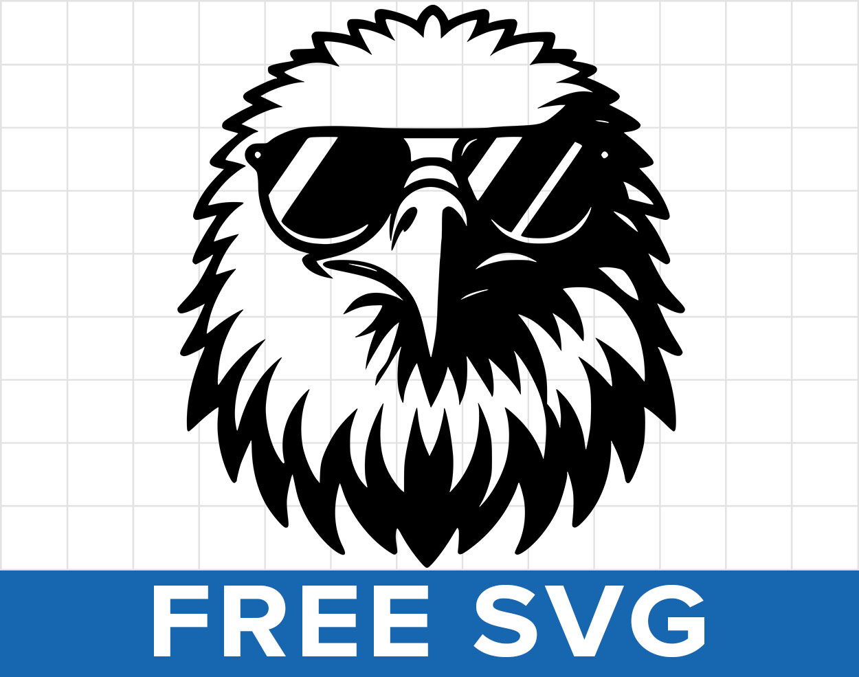 Free Bald Eagle Head With Sunglasses Svg