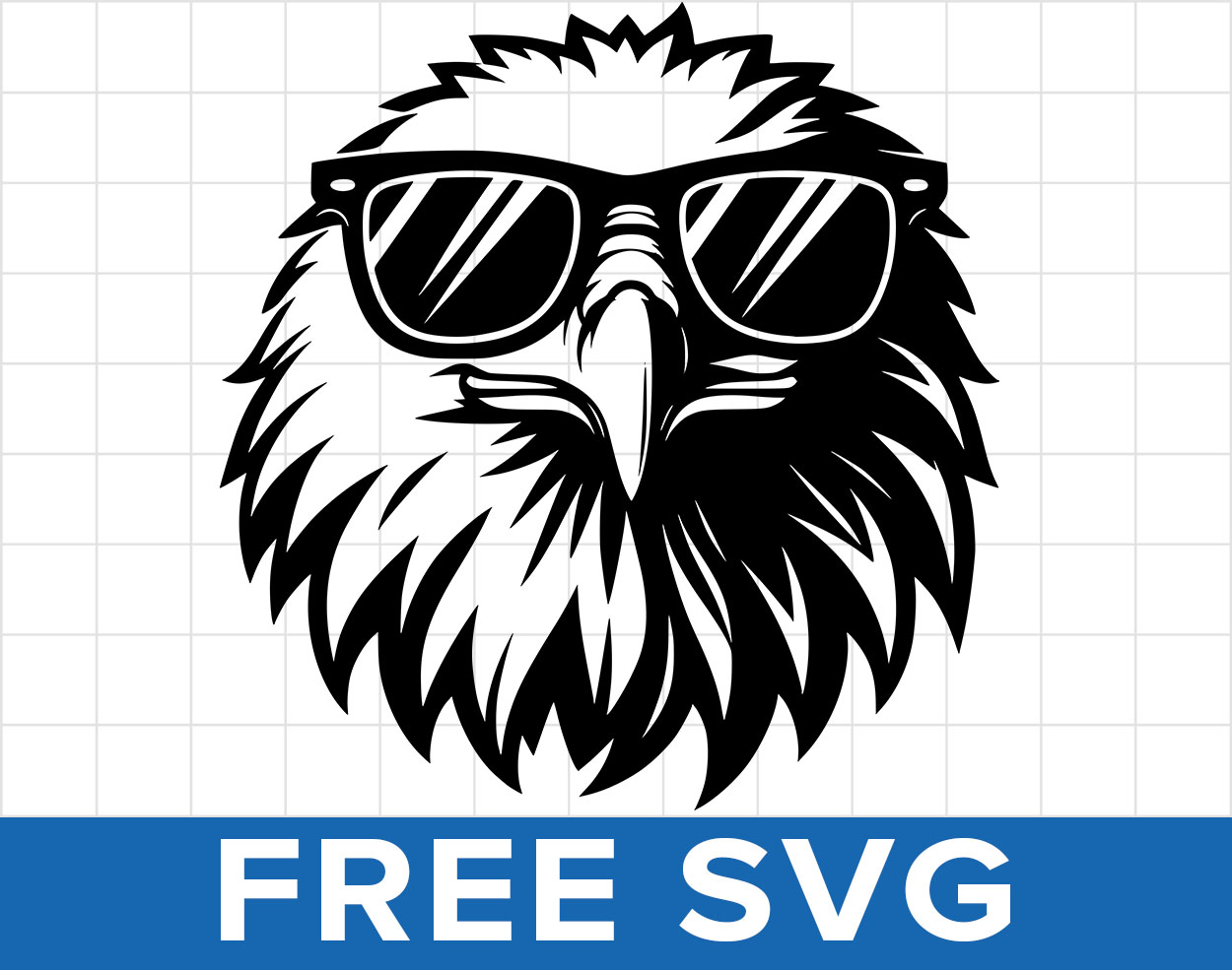 Free Bald Eagle Head With Sunglasses Svg
