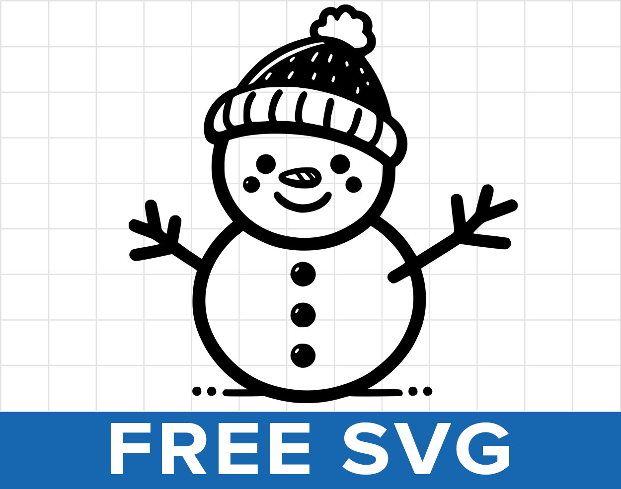 Free Cute Snowman Svg