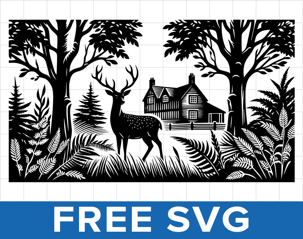 Free Deer In The Forest Svg