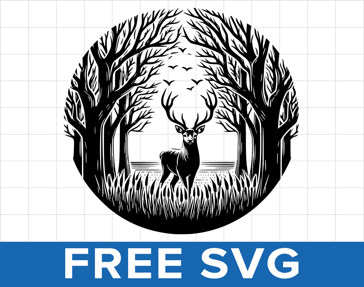 Free Deer In The Forest Svg
