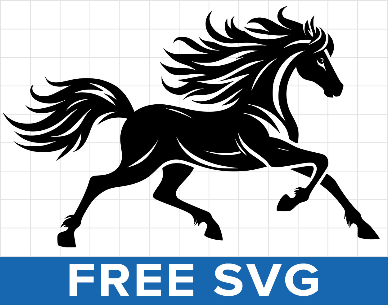 Free Galloping Horse Svg