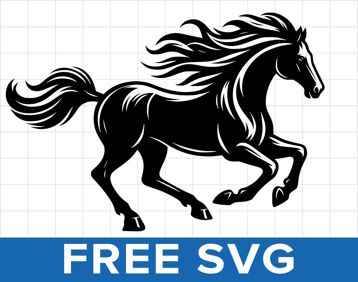 Free Galloping Horse Svg