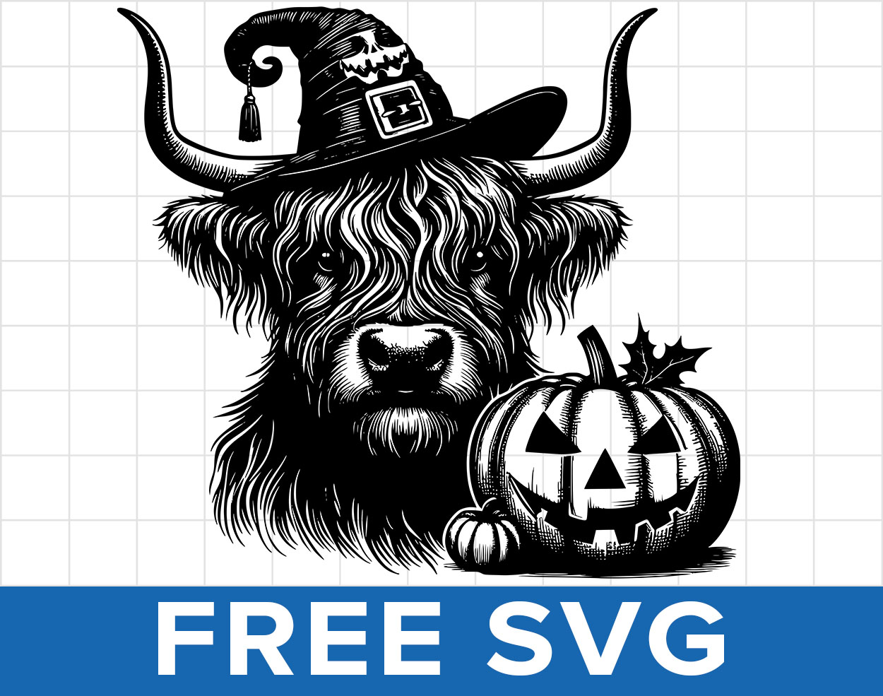 Free Halloween Highland Cow Svg
