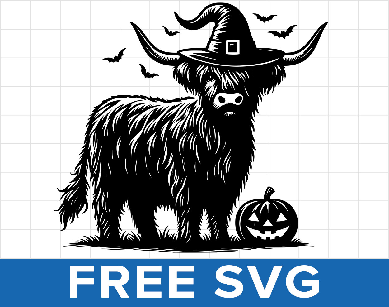 Free Halloween Highland Cow Svg