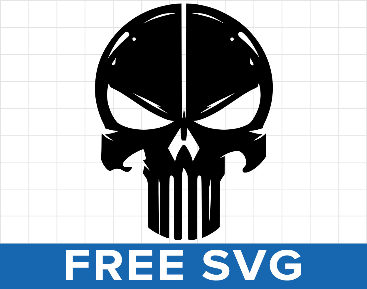 Free Punisher Skull Svg