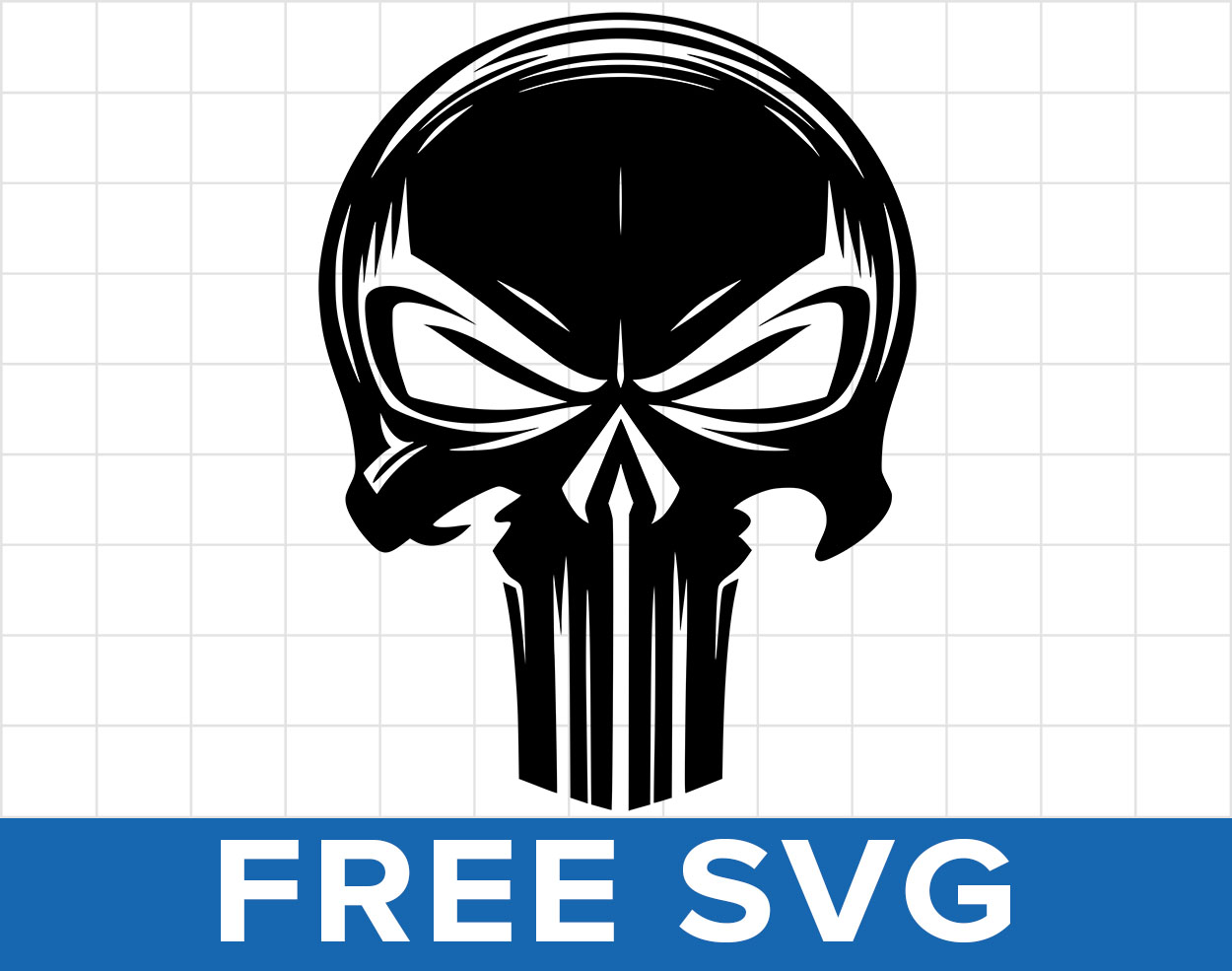 Free Punisher Skull Svg