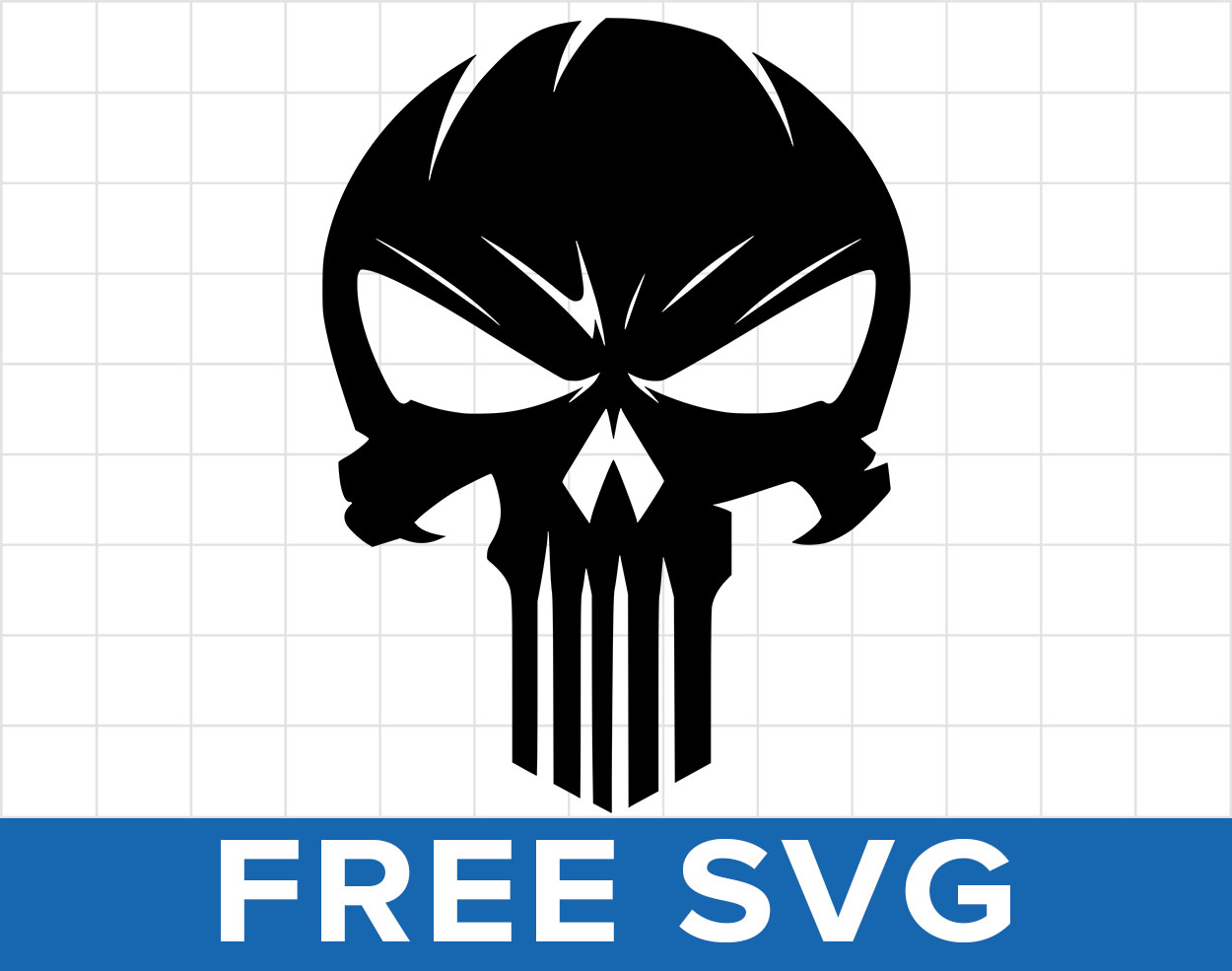 Free Punisher Skull Svg