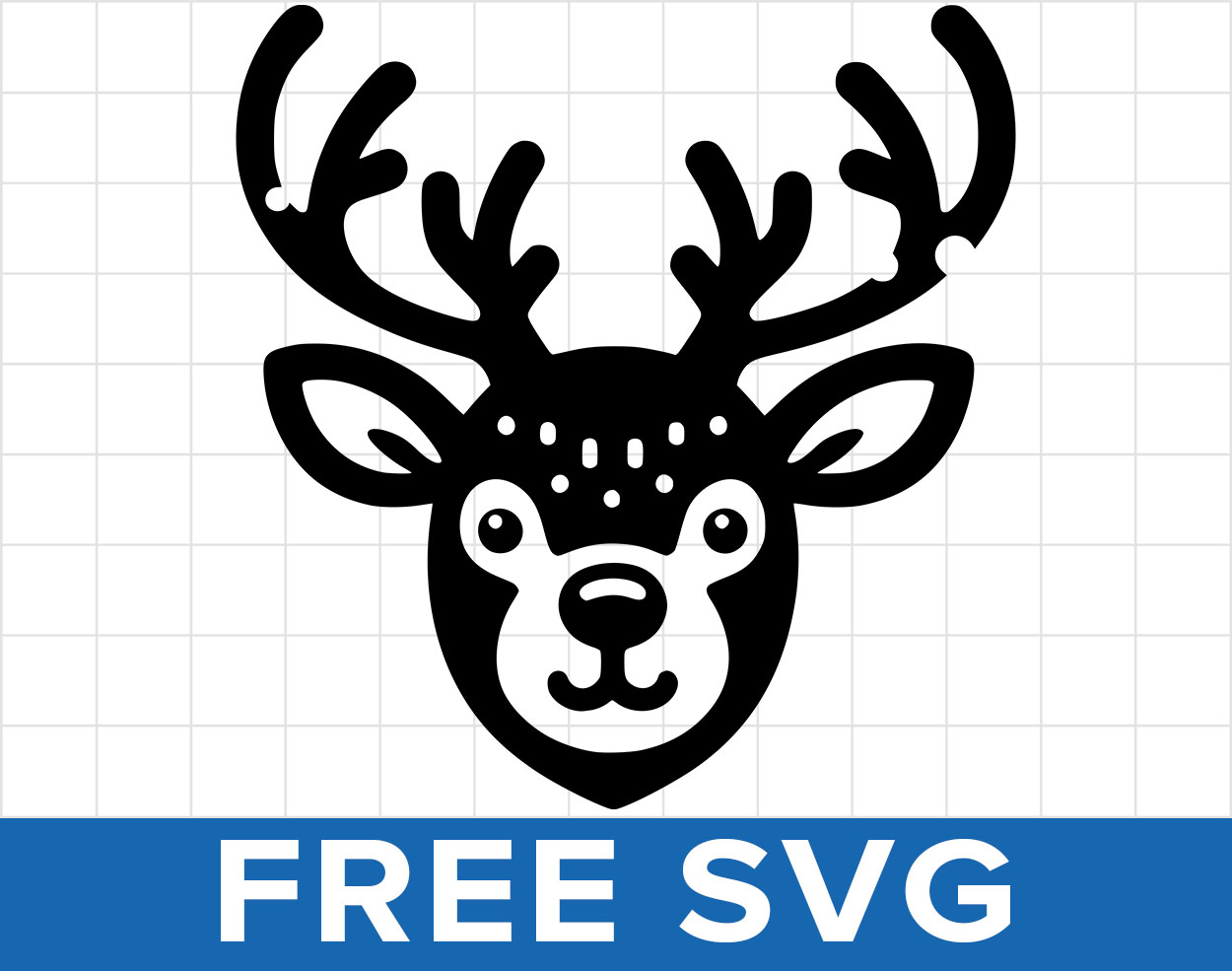Free Reindeer Rudolph Face Svg