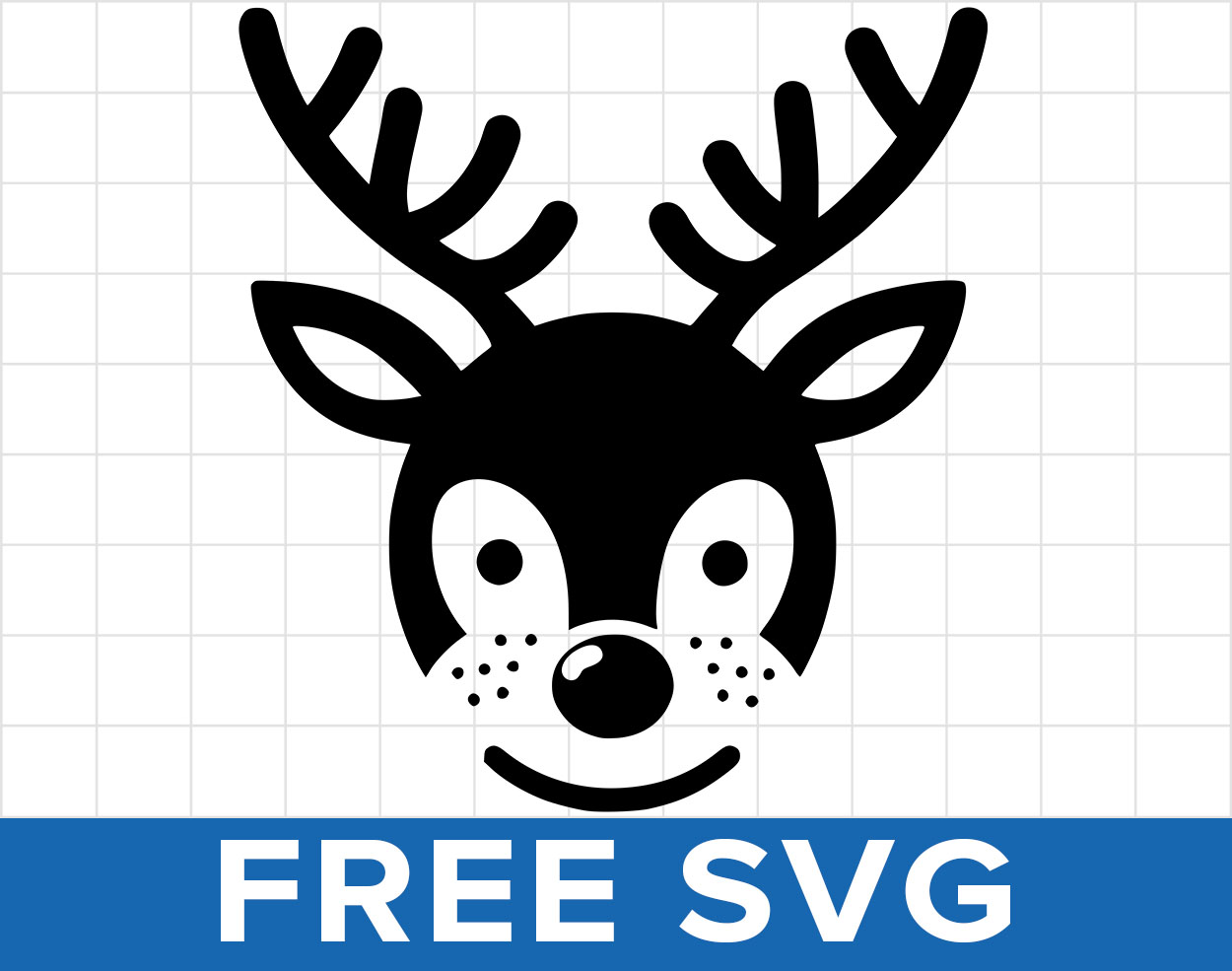 Free Reindeer Rudolph Face Svg