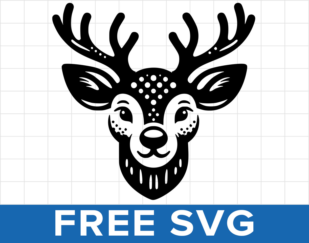 Free Reindeer Rudolph Face Svg