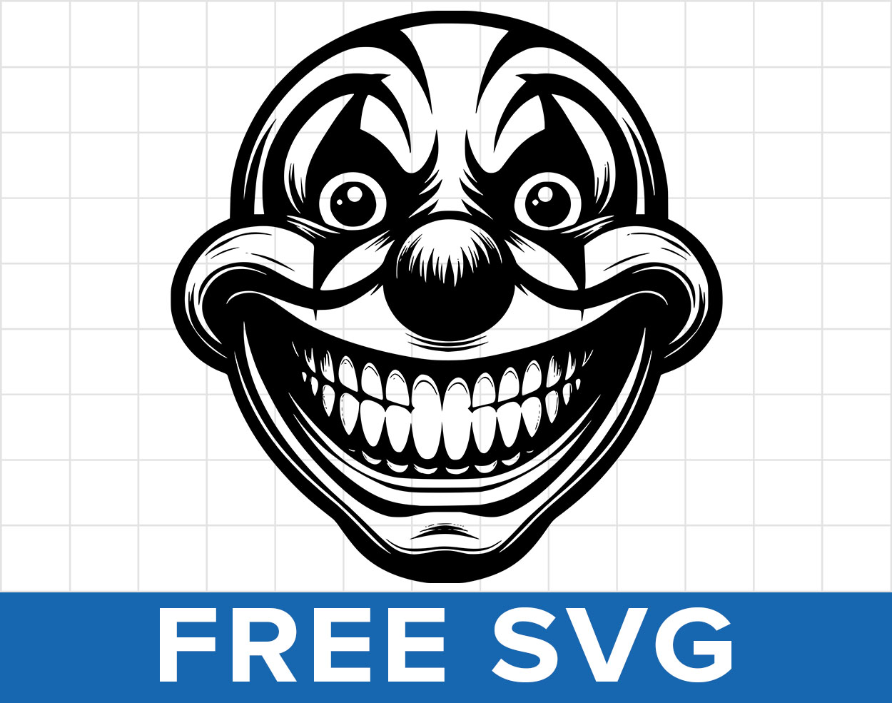 Free Scary Clown Face Svg