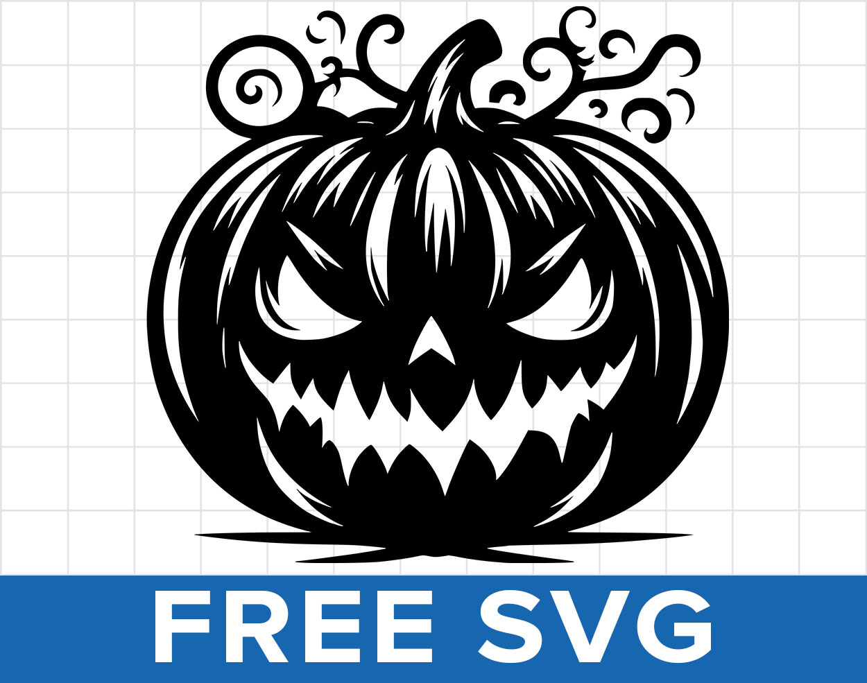 Free Scary Pumpkin Halloween Svg