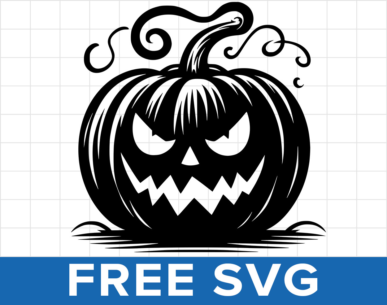 Free Scary Pumpkin Halloween Svg