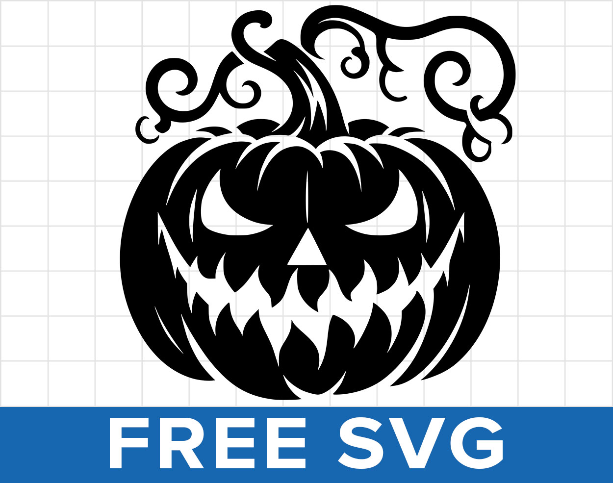 Free Scary Pumpkin Halloween Svg