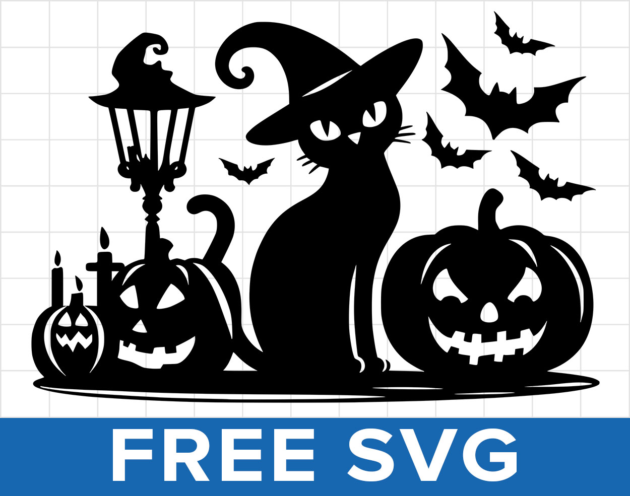 Halloween Black Cat Svg
