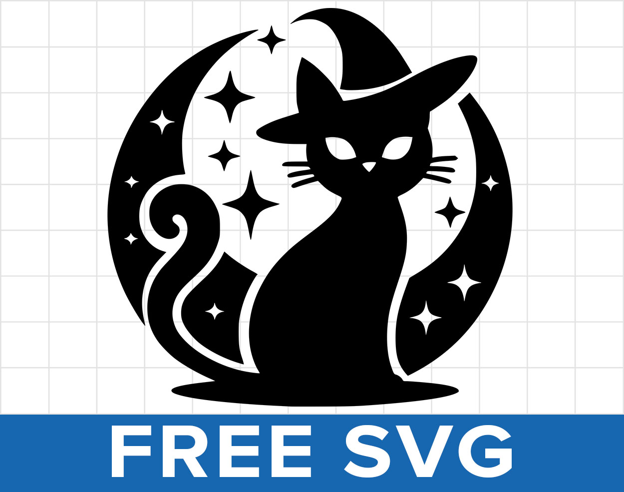 Halloween Black Cat Svg