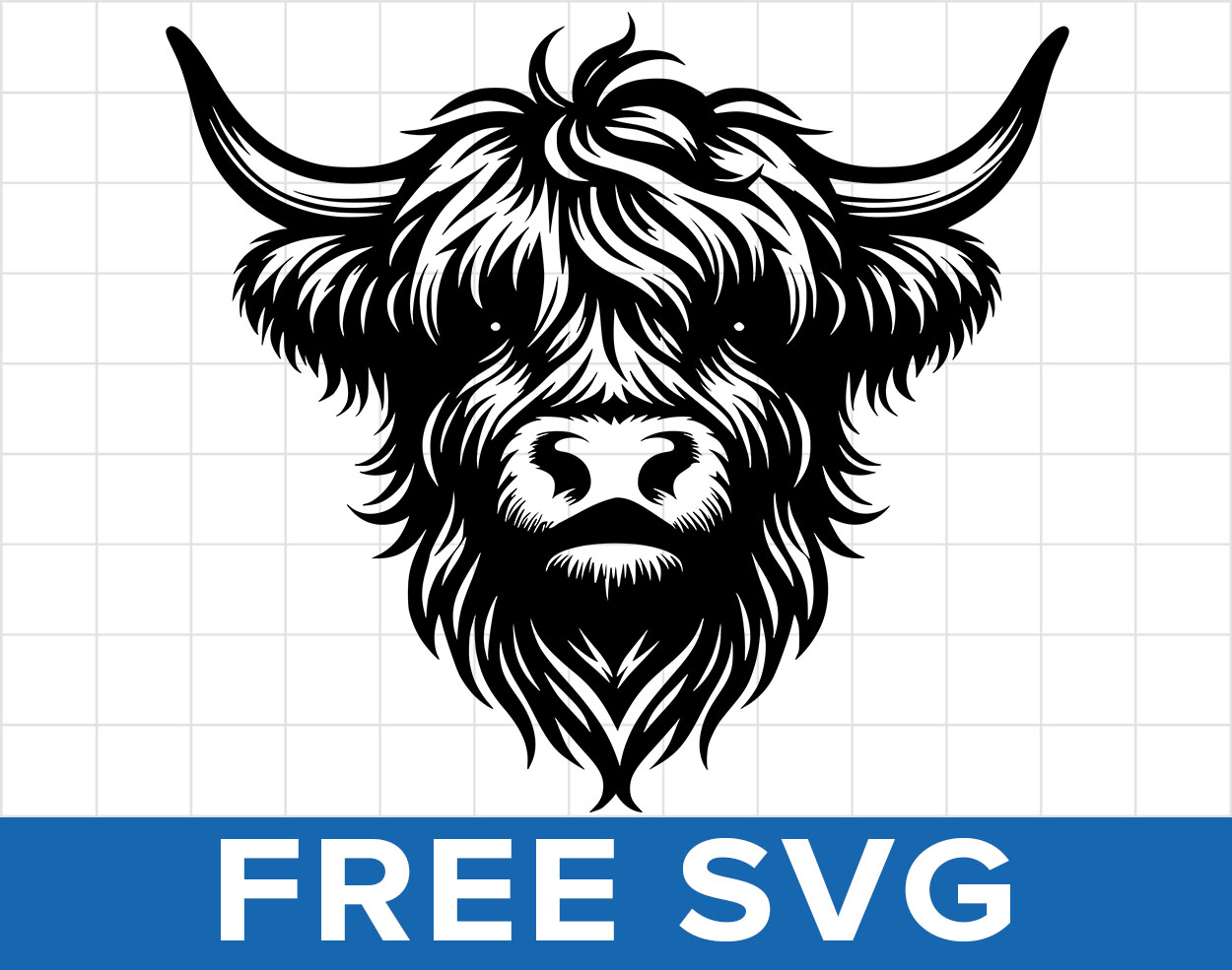 Highland Cow Head Svg