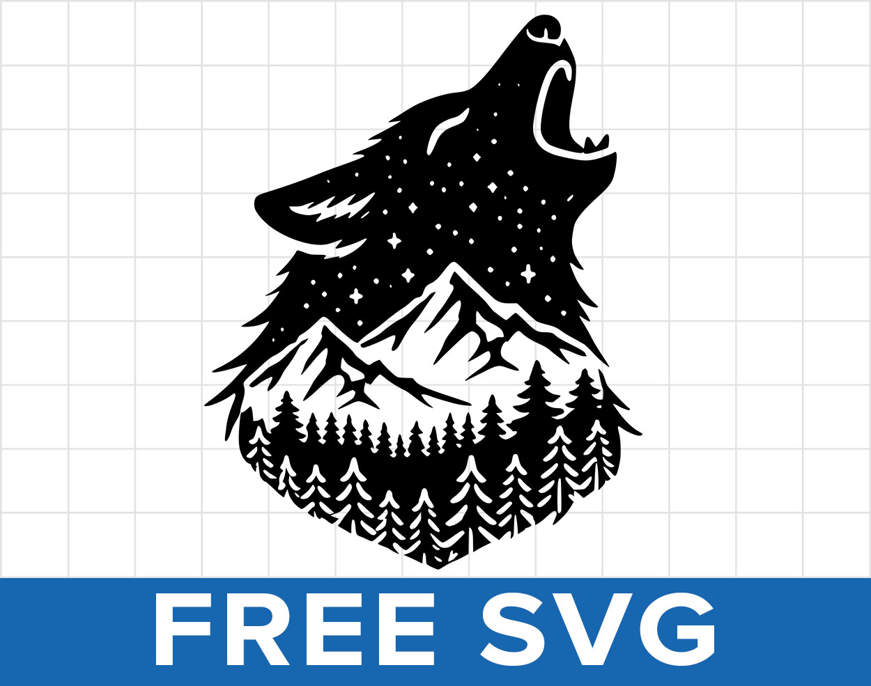 Howling Wolf With A Landscape