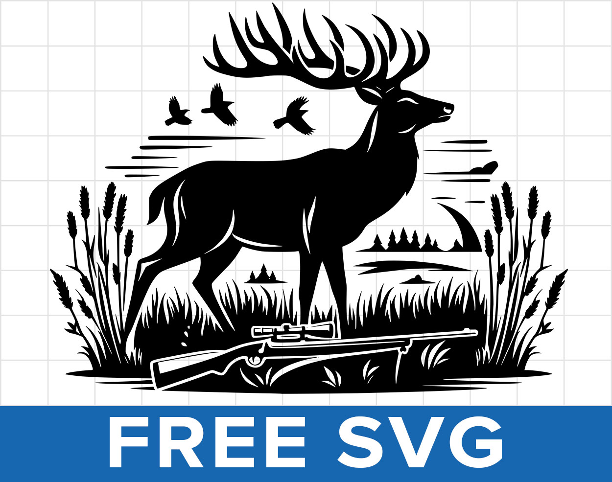 Hunting Deer Svg