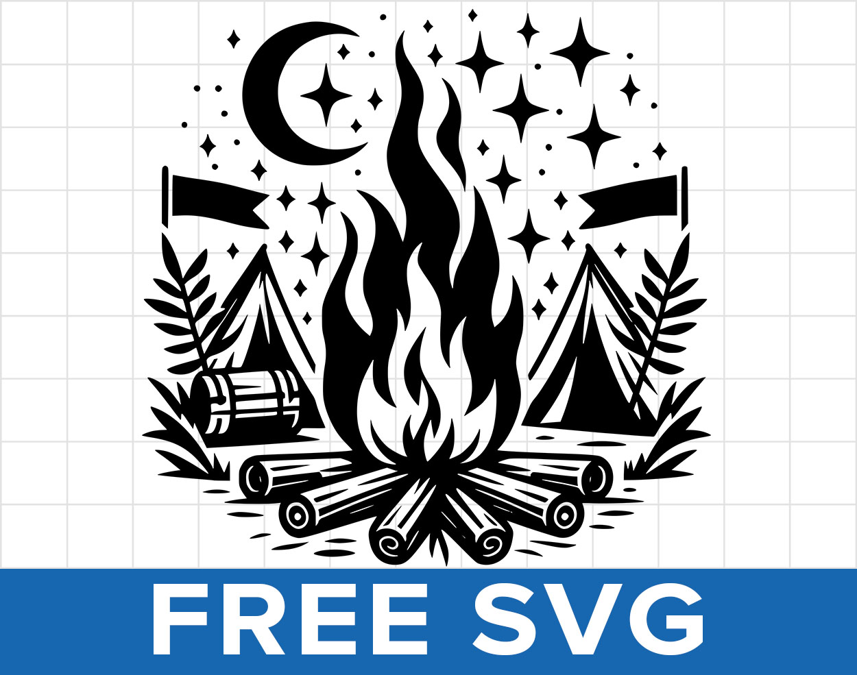 Outdoor Campfire Camping Svg