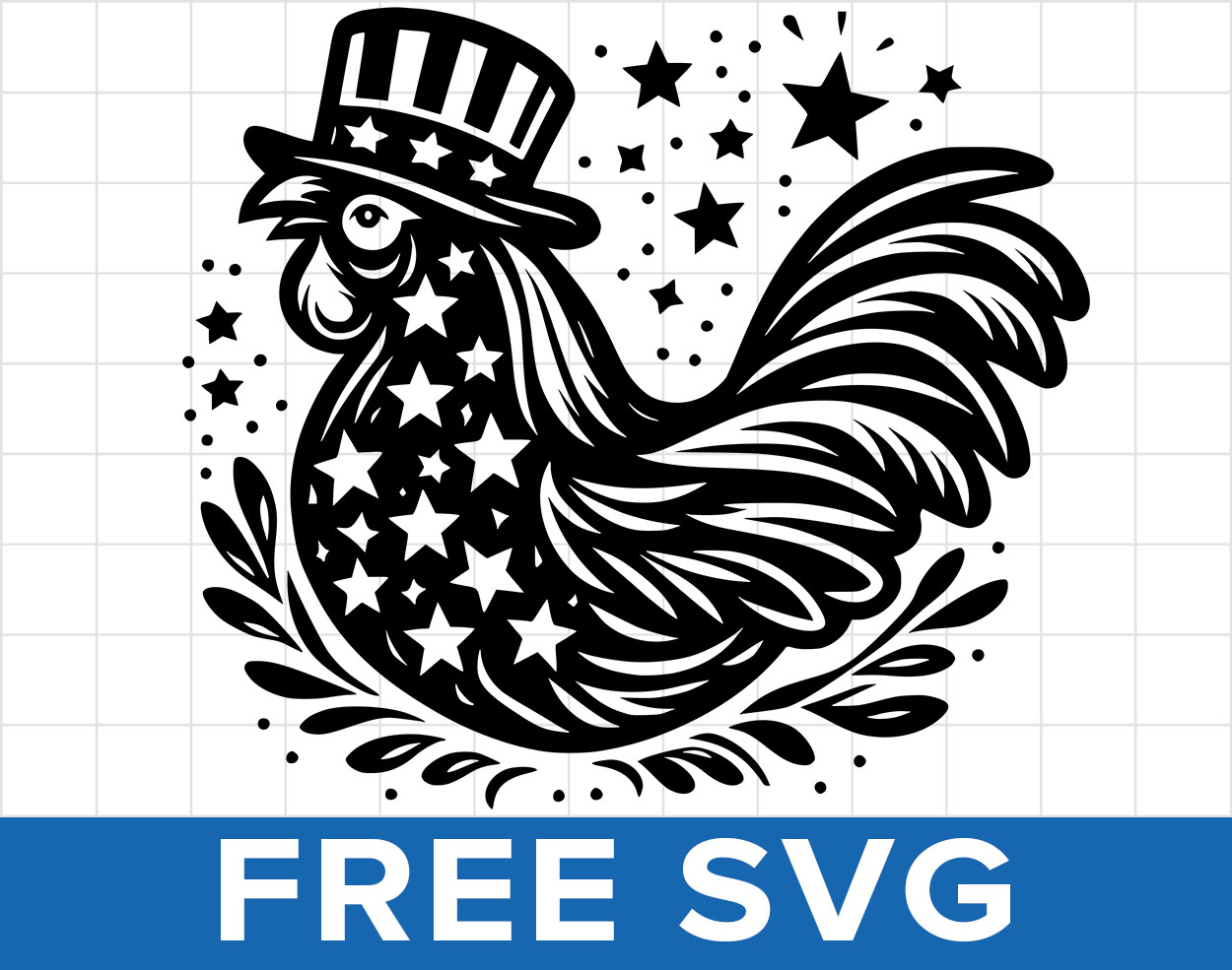 Patriotic Chicken Svg