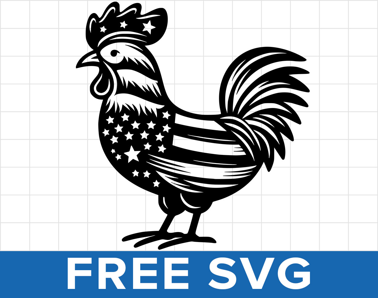 Patriotic Chicken Svg