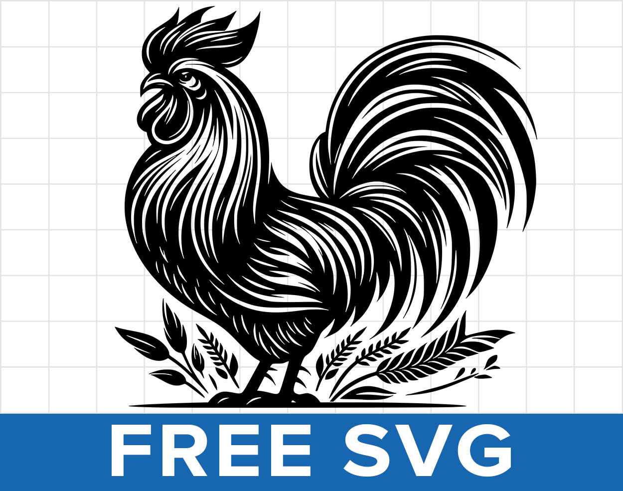 Rooster Vector Svg